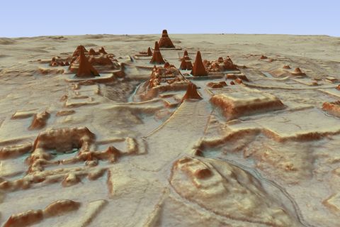 Tikal, aufgenommen mit der LIDAR-Technologie