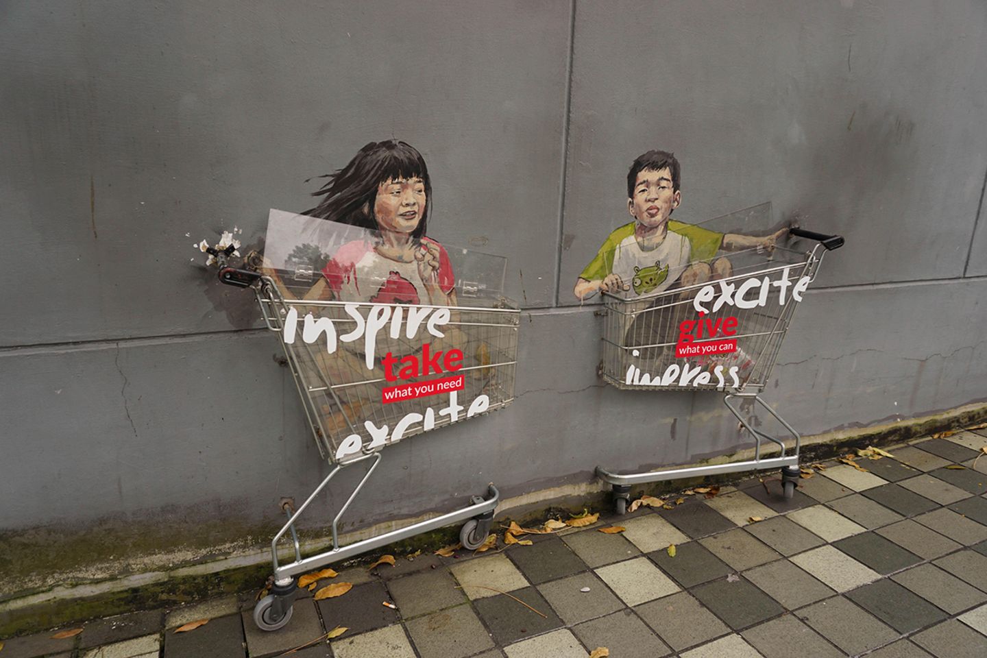 Street Art von Ernest Zacharevic, Singapur