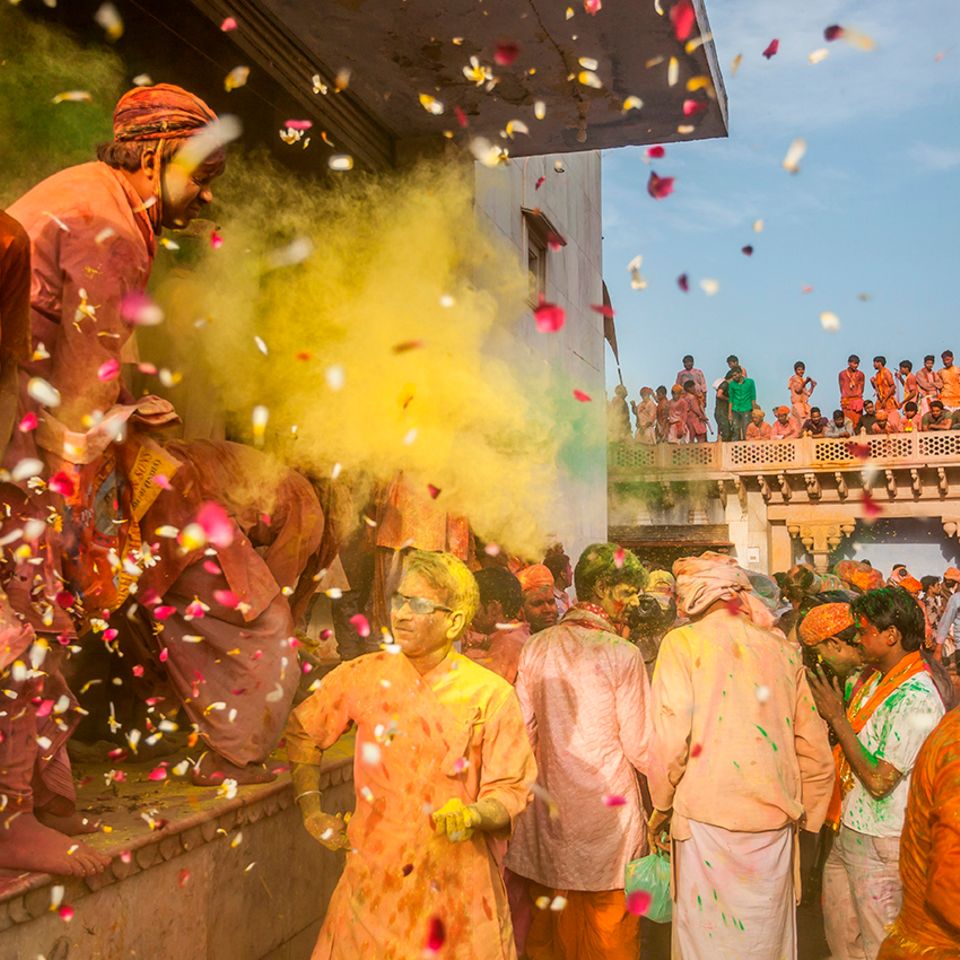 Holi-Fest, Uttar Pradesh, Nandgaon, Indien