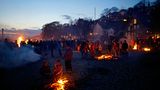 Osterfeuer, Elbe, Hamburg