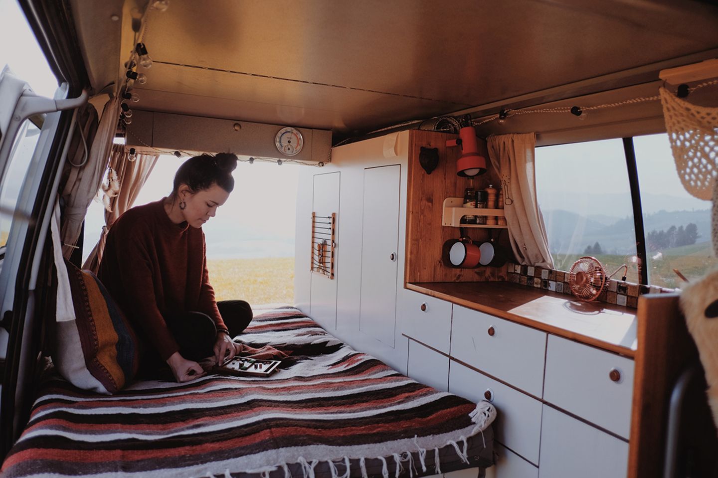 PinePins Bulli von Innen