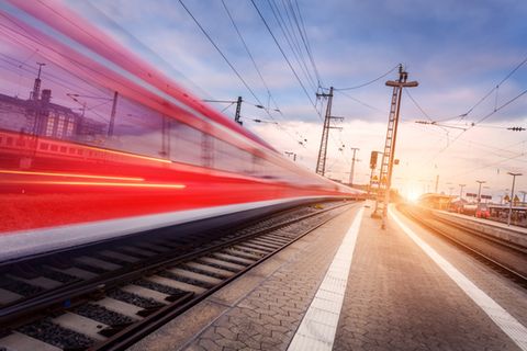 Ein Zug der Bundesbahn