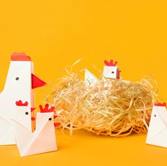 Hühner aus Papier