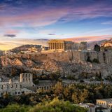 Athen bei Sonnenuntergang