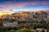 Athen bei Sonnenuntergang