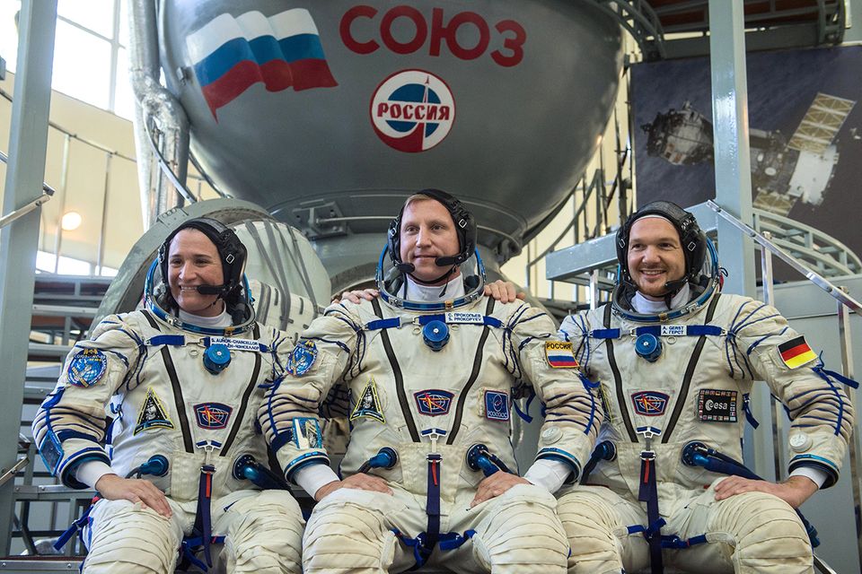 Soyuz MS 09 Crew mit Alexander Gerst