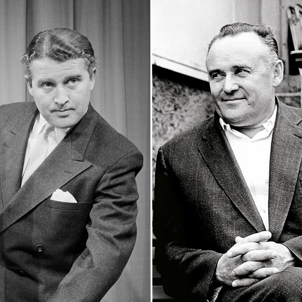 Weltraumpioniere und Rivalen: Während Wernher von Braun (li.) weltberühmt wird, halten die Sowjets die Identität von Sergei Pawlowitsch Koroljow bis zu dessen Tode geheim