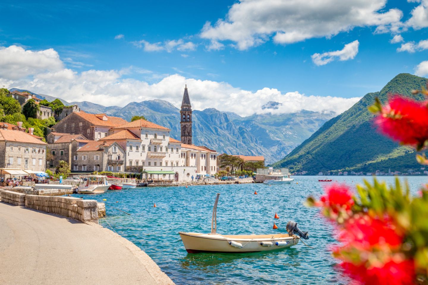 Montenegro Kotor Kotor Stadt In Der Bucht Von Kotor Montenegro 