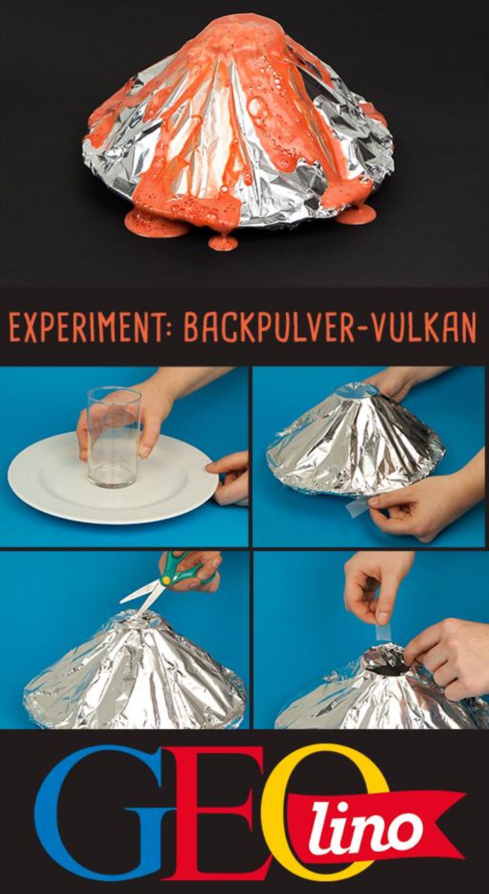 Mache Deine Eigene Vulkan Explosion Set Science Lernen Experimente für Kinder 