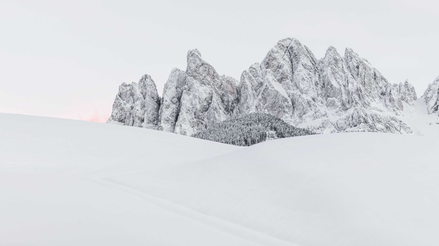 Bezaubernde Winterlandschaft: Villnösser Geisler