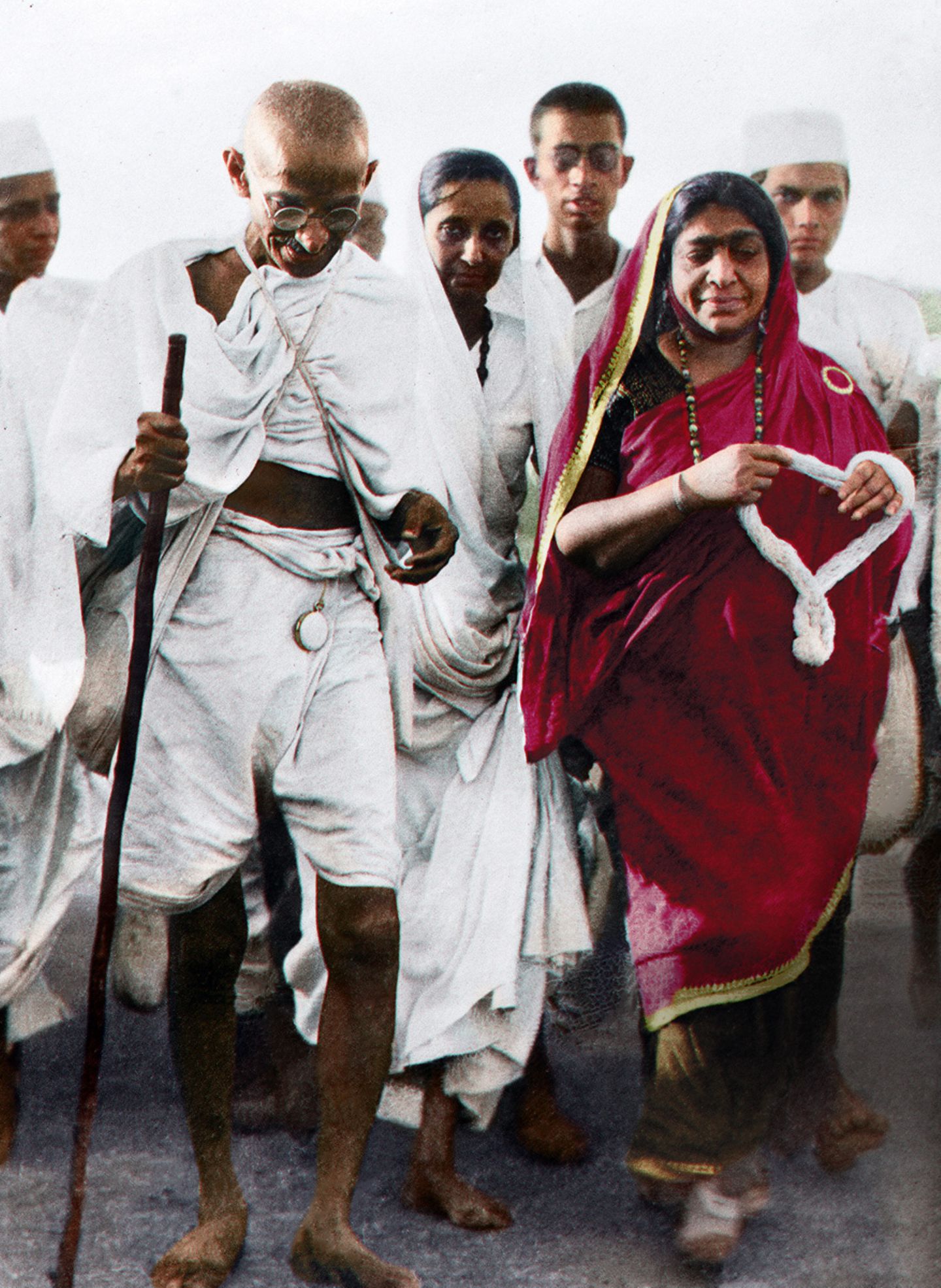 Mahatma Gandhi marschiert 1930 mehr als 300 Kilometer weit, um gegen die Unrechtsherrschaft der britischen Kolonialherren zu pr…