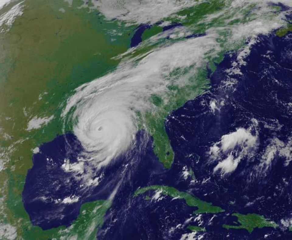 Satelitenbild von einem Hurrikan