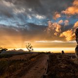 Sonnenuntergang an der Teufelsmauer im Harz