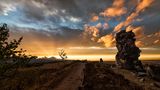 Sonnenuntergang an der Teufelsmauer im Harz