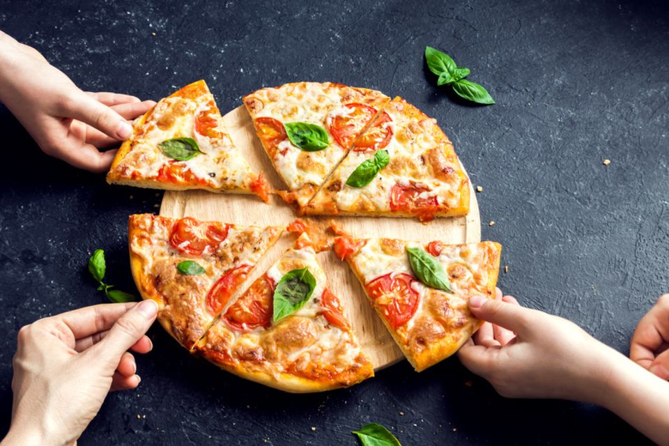 Pizza teilen