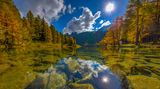 Der Palpuognasee im schönsten Herbstkleid