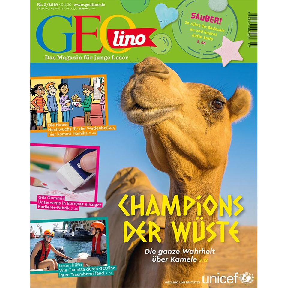 Nr. 02/2019: GEOlino Nr. 02/2019 - Champions der Wüste