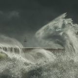 Newhaven Harbour, East Sussex, England.
