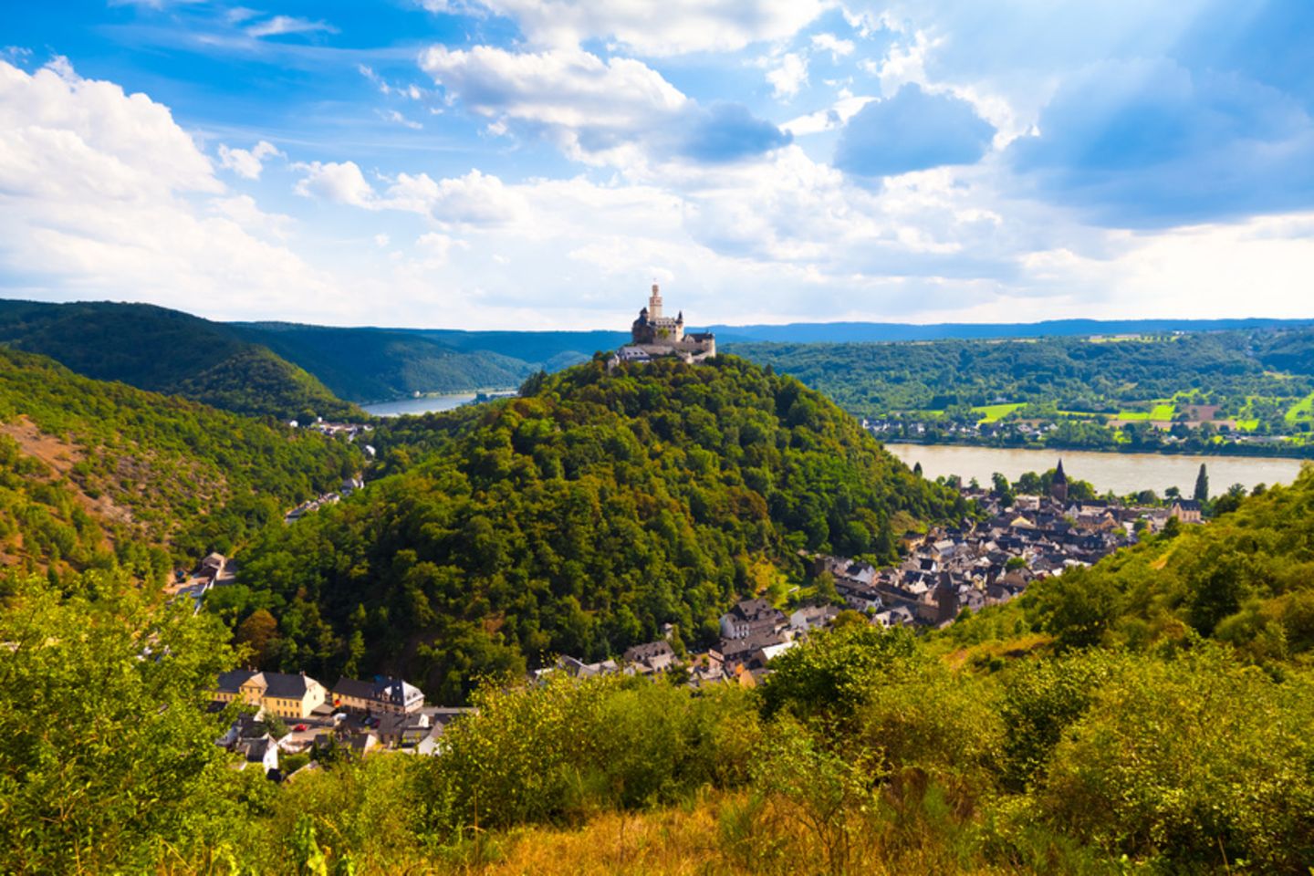Braubach am Rhein mit der Marksburg