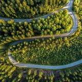 Bulli-Tour Straße von oben