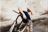 Biker in Öl