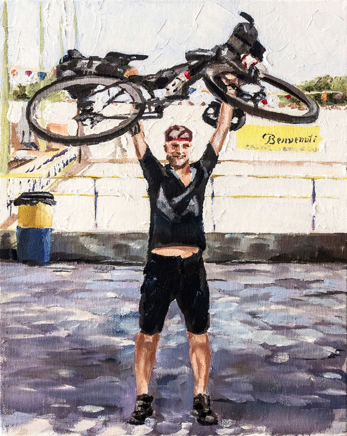 Martin Moschek Biker in Öl