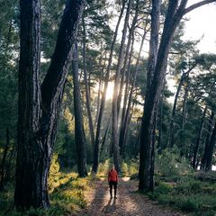 Frau im Wald