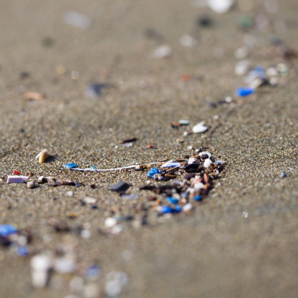 Mikroplastik am Strand