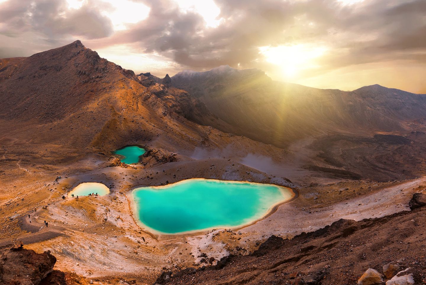 Emerald Lakes, Tongariro National Park, Neuseeland