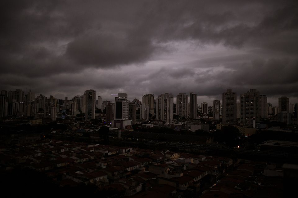 Sao Paulo während des Waldbrands im Amazonas