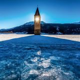 Turm im Reschensee, Südtirol
