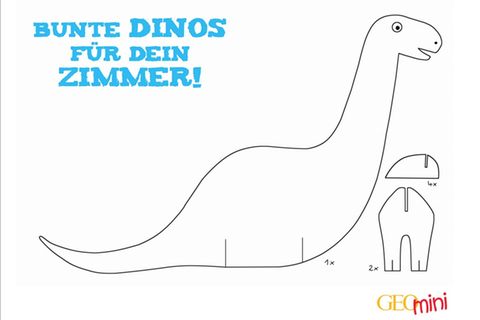 Vorlage: Bunte Dinos für dein Zimmer - [GEOLINO]