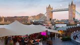 Weihnachtsmarkt, The Scoop and Tower Bridge, South Bank, London