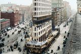 Um 1902: Bau des Flatiron Building in New York