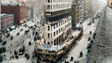 Um 1902: Bau des Flatiron Building in New York