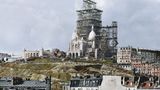 Die 1880er-Jahre: der Glockenturm der Basilika Sacré-Coeur im Bau, Montmartre