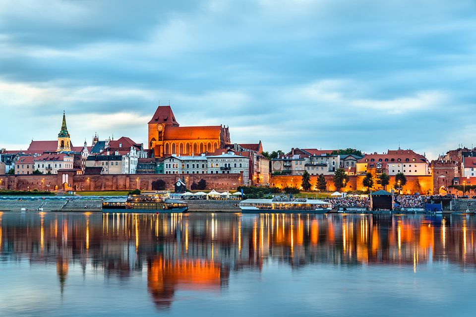 Skyline der Altstadt von Torun, UNESCO Welterbe in Polen