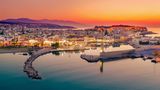 Rethymno auf der Insel Kreta am Abend