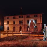 GEORGELSER, Skulptur am Bahnhof Königsbronn