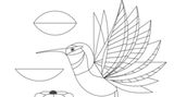 Ein Kolibri zum Ausmalen