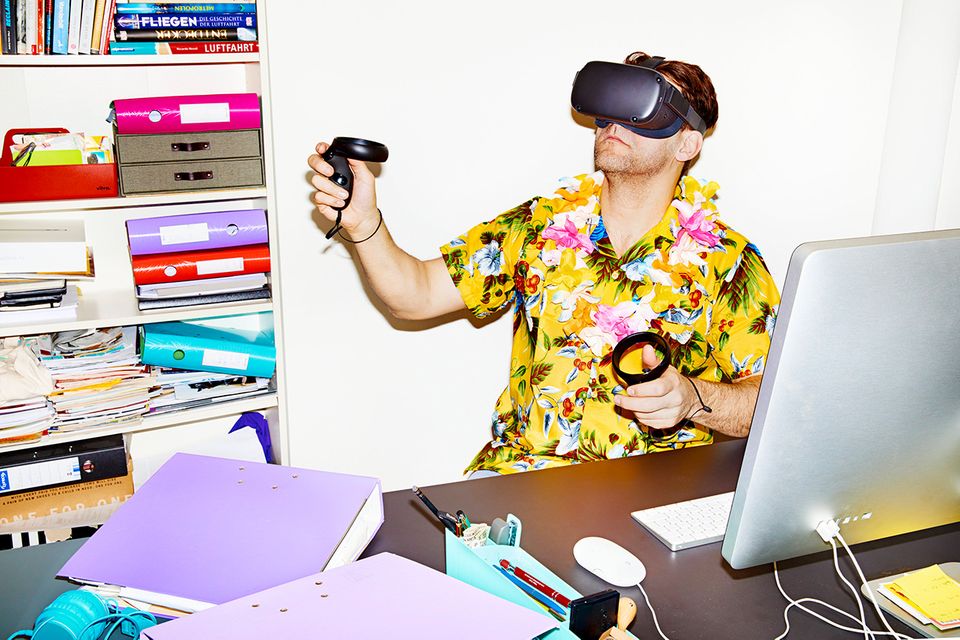 Selbstversuch: VR-Apps versprechen Erholung an virtuellen Zielen. Perfekt für den urlaubsreifen Autor. Doch erst muss er lernen, wie man einen Fuß vor den anderen setzt
