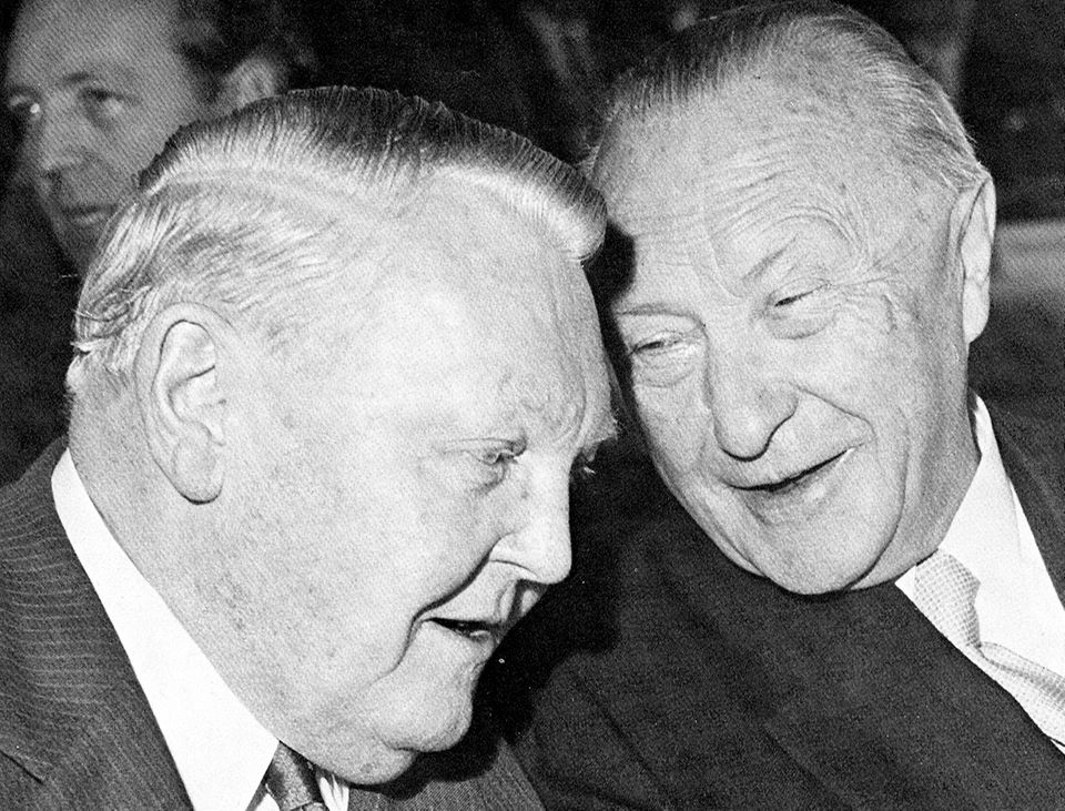 Ludwig Erhard und Konrad Adennauer Ludwig Erhard und Konrad Adennauer
