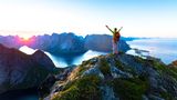 Gipfelstürmen auf Moskenesøy