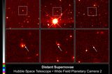Aufnahmen entfernter Supernovae des Hubble Space Telescope
