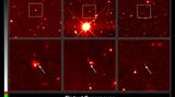 Aufnahmen entfernter Supernovae des Hubble Space Telescope