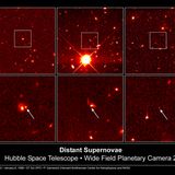 Aufnahmen entfernter Supernovae des Hubble Space Telescope