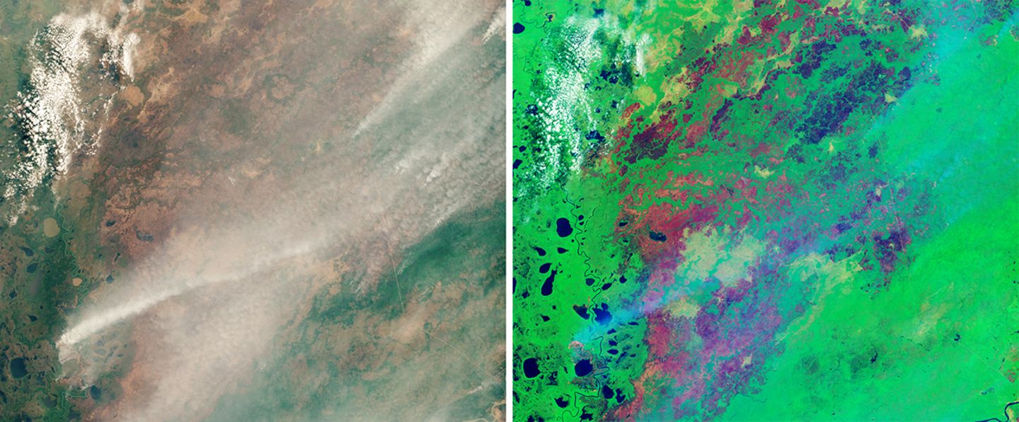 Satelliten-Bilder der Brände im Pantanal