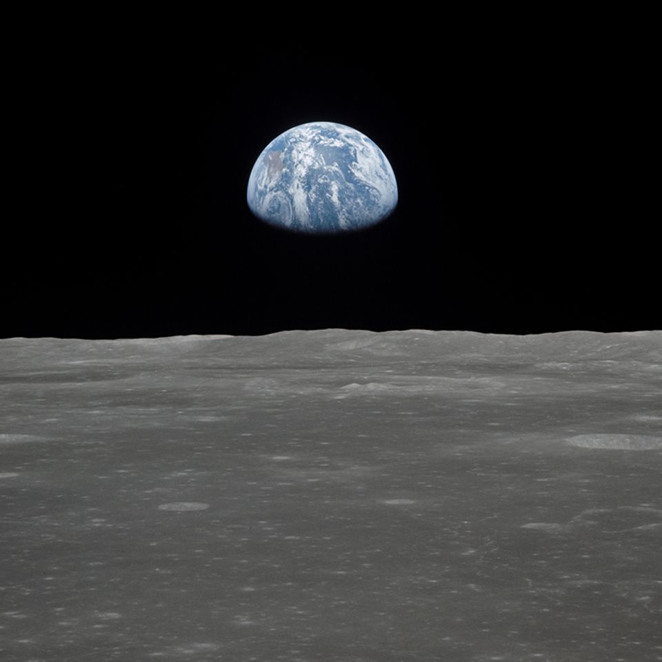 Die Erde, vom Mond aus gesehen