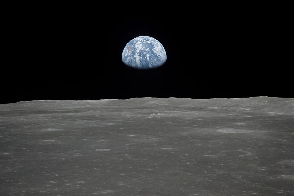Die Erde, vom Mond aus gesehen