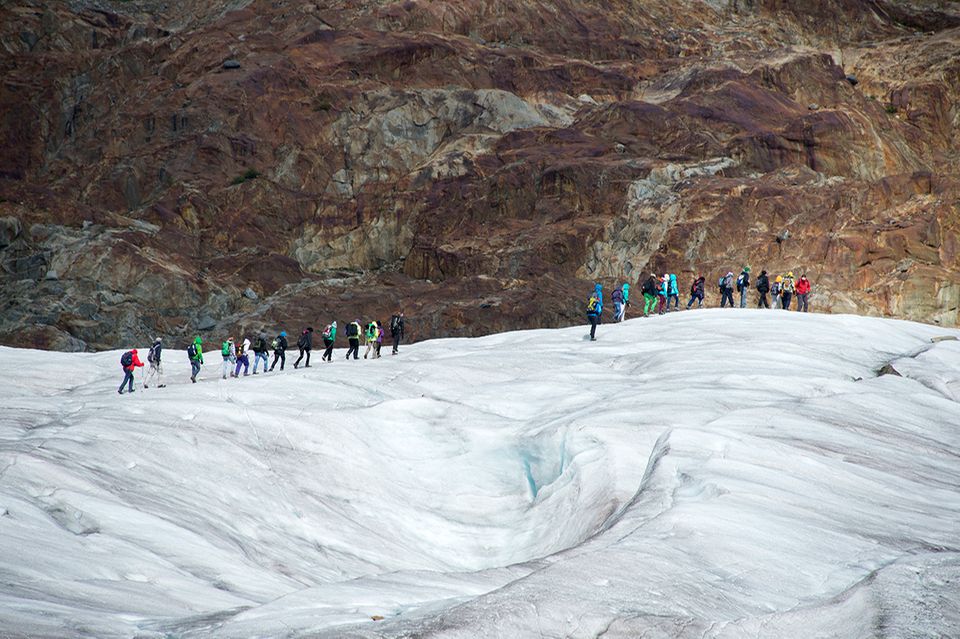 Wandertour auf dem Aletschgletscher